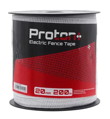 ELECTRIC FENCE TAPE 20mm X 200 Metre Roll White Poly Fencing Horse Paddock 200m • £15.99