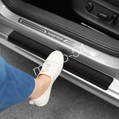 4X Set Carbon Fiber Car Door Welcome Plate Sill Scuff Cover Panel For Ford • $11.04