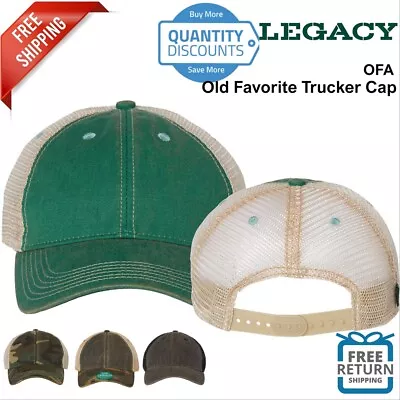 LEGACY Men Old Favorite Trucker Cap OFA Six-Panel Low-Profile Pre-curved Visor • $17.09