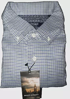 Cremieux Collection Long Sleeve Shirt Large Stretch White Houndstooth NWT DC750 • $24.51