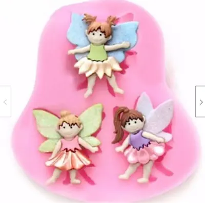 Fairy Angels Silicone Icing Mould Sugar Craft Fondant Cake Topping Christmas UK • £3.55