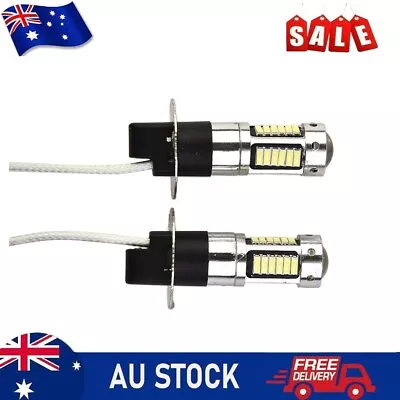 Pair H3 LED Fog-Light Bulbs Conversion Kit Super Bright-Canbus 6000K White 100W • $13.90