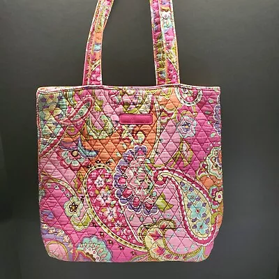 Vera Bradley Paisley Floral Village Pink Swirl Quilt Mandy Tote Shoulder Bag • $24.99