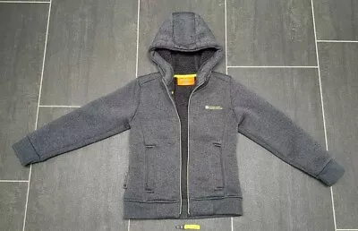 £3.50 • Buy Boys Grey Faux Fur Lined Hooded Zip Up Top Age 7-8 Years *broken Zip *