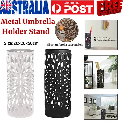 $47.49 • Buy Umbrella Stand Vintage Style Metal Walking Stick Holder Rack 20x50cm White Black