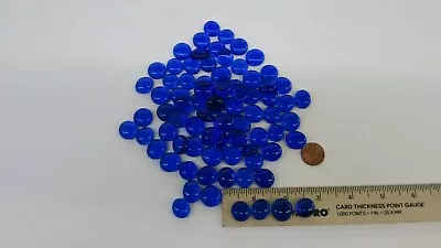 100 Nuggets Dark Blue Flat Backed Pebbles Craft Garden Beads Vase Marbles Glass • $17.99