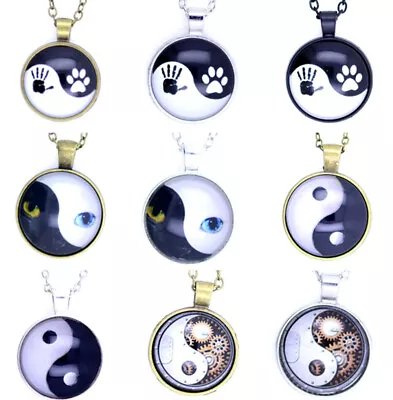 Yin Yang Yinyang Sign Pendant Necklace Choices • £3.49