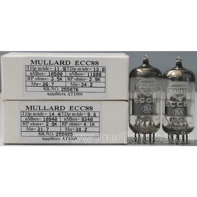 ECC88 Mullard NOS Made In Gt.Britain Amplitrex Tested 1MP #255076 255085 • $238