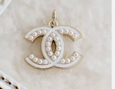 Chanel Vintage White Gold Pendant 1piece 25 X 18mm • $50