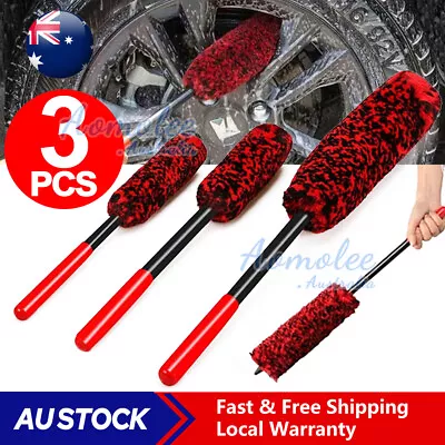 3pcs Car Wheel Rim Cleaning Kit Woolies Super Plush Soft Alloy Wheel Brushes • $19.95