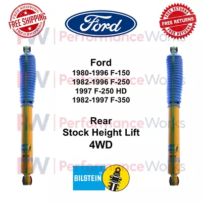 Bilstein B6 Shock Absorber Pair Rear 0  Lift For Ford F-150 F-250 HD F350 4WD • $165.78