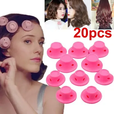 £5.99 • Buy 20PCS No Heat Silicone DIY 2 Sets Soft Magic Hair Curlers Rollers Care Heatless