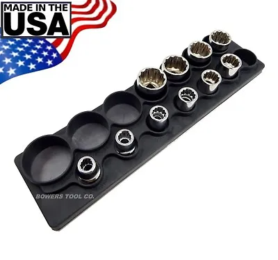 Mechanics Time Saver 1/2 Drive Magnetic SAE Shallow Socket Holder Organizer • $24.99