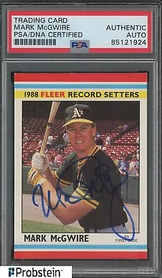 Mark McGwire Signed 1988 Fleer #25 AUTO Oakland A's PSA/DNA Authentic • $3.25