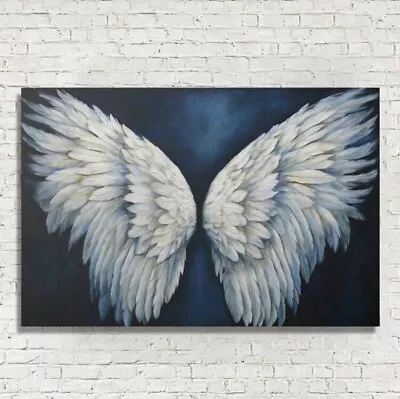 Ethereal Angel Wings Wall Art Canvas 50x70cm Unframed • $28