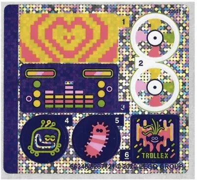 LEGO Sticker Sheet TROLLS WORLD TOUR 41250 Holographic Techno Reef Dance Party • $5.82