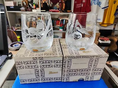 Lot Of Two Moser Czech Crystal New Crystal Glasses • $199.99