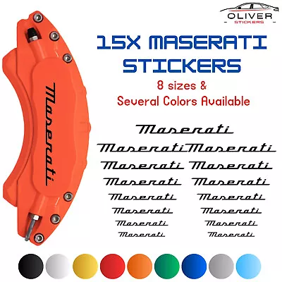 15x MASERATI Brake Calipers Decal Sticker For Car High Temperature Decal Sticker • $16