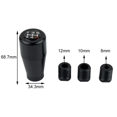 $21.35 • Buy Universal 5 Speed Car Gear Shifter Knob Car Gear Shift Knob Shift Lever Black