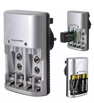 Lloytron Compact AA/AAA+9v Battery Charger For NiMH Batteries • £0.99