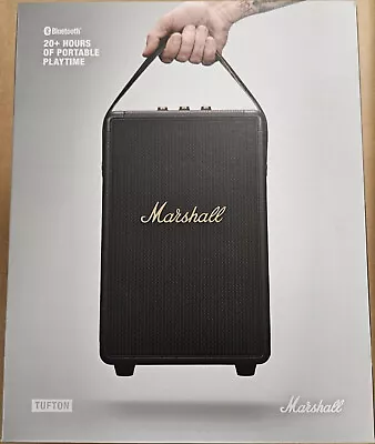 Marshall Tufton Portable Bluetooth 5.0 Wireless Speaker Black & Brass NEW BOXED • £289.95