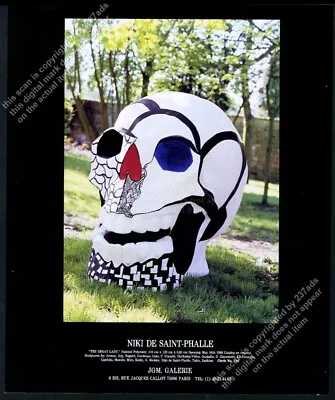 1989 Niki De Saint Phalle Great Lady Skull Sculpture Photo Paris Vtg Print Ad • $9.99