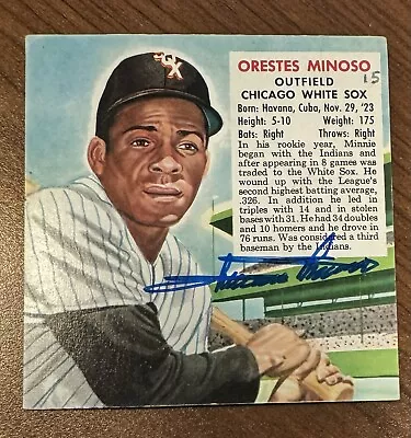 Signed 1952 Red Man #15 Orestes “Minnie” Minoso No Tab • $33