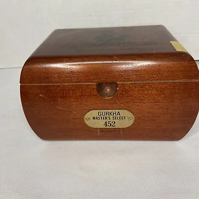 GURKHA Master's Select #425 Wood Cigar Box Humidor Style Perfecto N” 3 • $25.99