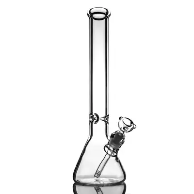 $39.99 • Buy 16 Inch Clear Heavy Glass Bongs 6mm Thick Water Pipe Filter 14mm Bowl+Brush