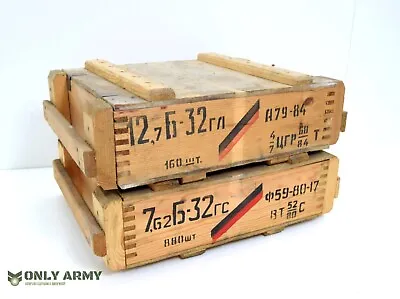 Czech Army Wooden Ammo Box Storage Chest Crate Wood Box Trunk Military Transport • £19.99