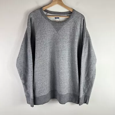 J Crew Vintage Fleece Sweatshirt Mens XL Gray Pullover Crewneck Sweater • $19.99