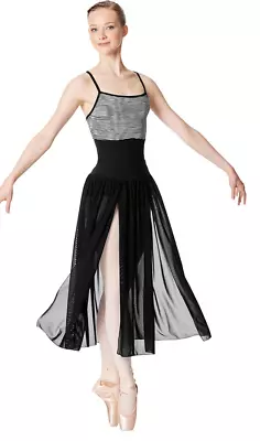 Lulli Adult Dance Pull-On Ballet Skirt For Women -Black Size M/L - NWT • $19.99