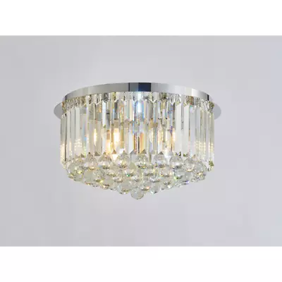 High-end Round Crystal Chandelier Ceiling Light Mount • £140