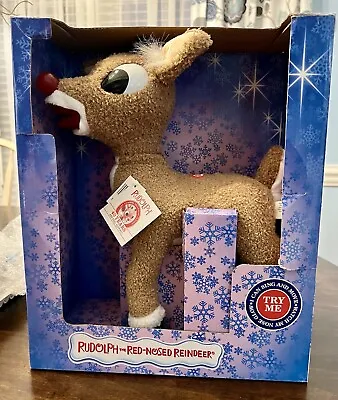 VTG 2004 Rudolph The Red-Nosed Reindeer Animated Singing Plush Coyne's NIB 14.5” • $39.99