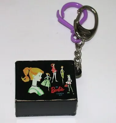 $4.99 • Buy 1999 Barbie Key Chain ~ Black Multi ~ Lunch Box That Opens