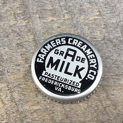 RARE! Farmers Creamery Fredericksburg VA Antique Advertising Milk Bottle Cap • $29.99