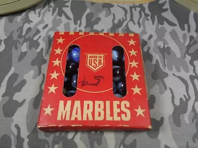 WH  VINTAGE BOX ALLEY AGATES MARBLES SET  Ect  • $9.95