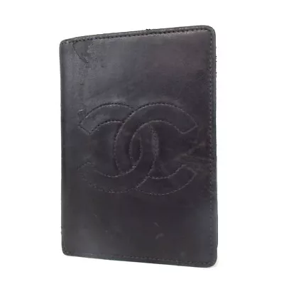 Authentic CHANEL COCO Mark Card Case Leather [Used] • $15.50