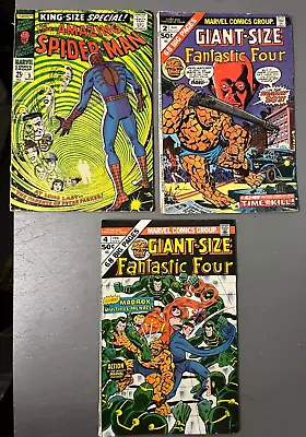 LOT-3 AMAZING SPIDER-MAN KING-SIZE SPECIAL #5 Fantastic Four Giant Size #2 4 • $15