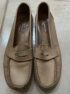 J Crew Women's Penny Loafers In Leather Tan Beige Ladies Size 6.5 Jcrew • $13