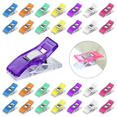 £2.99 • Buy 20/50 Sewing Clips For Quilting Fabric Craft Knitting Crochet Colorful Clips UK