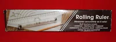 Vintage Rolling Ruler Compass Protractor T Square Engineers Art Crafts STEM Box • $14.99