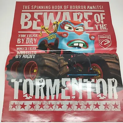 Disney Pixar Cars Toon Wall Poster Mater Tormentor 2010 Rare 2 Side 16x20 • $39.99