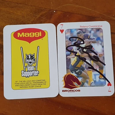 $15 • Buy Petero Civoniceva Signed Broncos Maggi Card