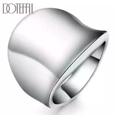 DOTEFFIL 925 Sterling Silver Man Thumb Board Ring Fashion Party Gift Jewelry • $7.76