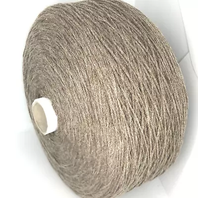 Brown MOHAIR VIRGIN WOOL BLEND Yarn On Cone For Luxurious Crafts Knitting • $35.82