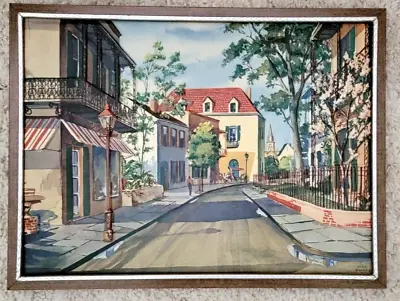 VTG 3D Lithograph Print TOWNSCAPE By John Rogers • $27