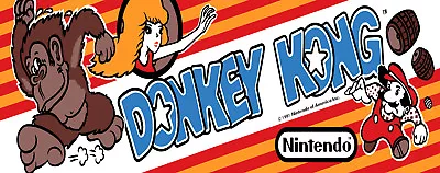 Donkey Kong Arcade Marquee For Reproduction Header/Backlit Sign • $15.75