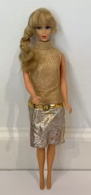 Vintage Blonde Talking Barbie Doll Head Japan TNT Body In #1470 Intrigue Dress • $50