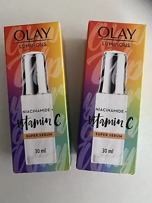 $59.99 • Buy Olay X 2 Luminous Niacinamide + Vitamin C Face Super Serum - 30ml BRAND NEW